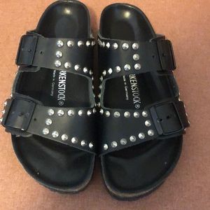 Black Silver Studded Birkenstock’s 39 or 9
